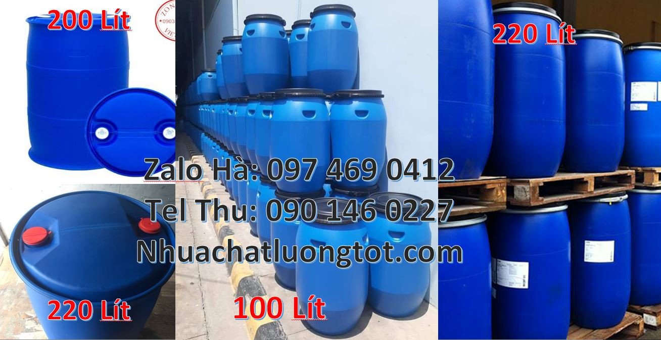 bán thùy phuy nhựa màu xanh 150l,phuy nhựa 100l đựng hóa chất,phuy nựa