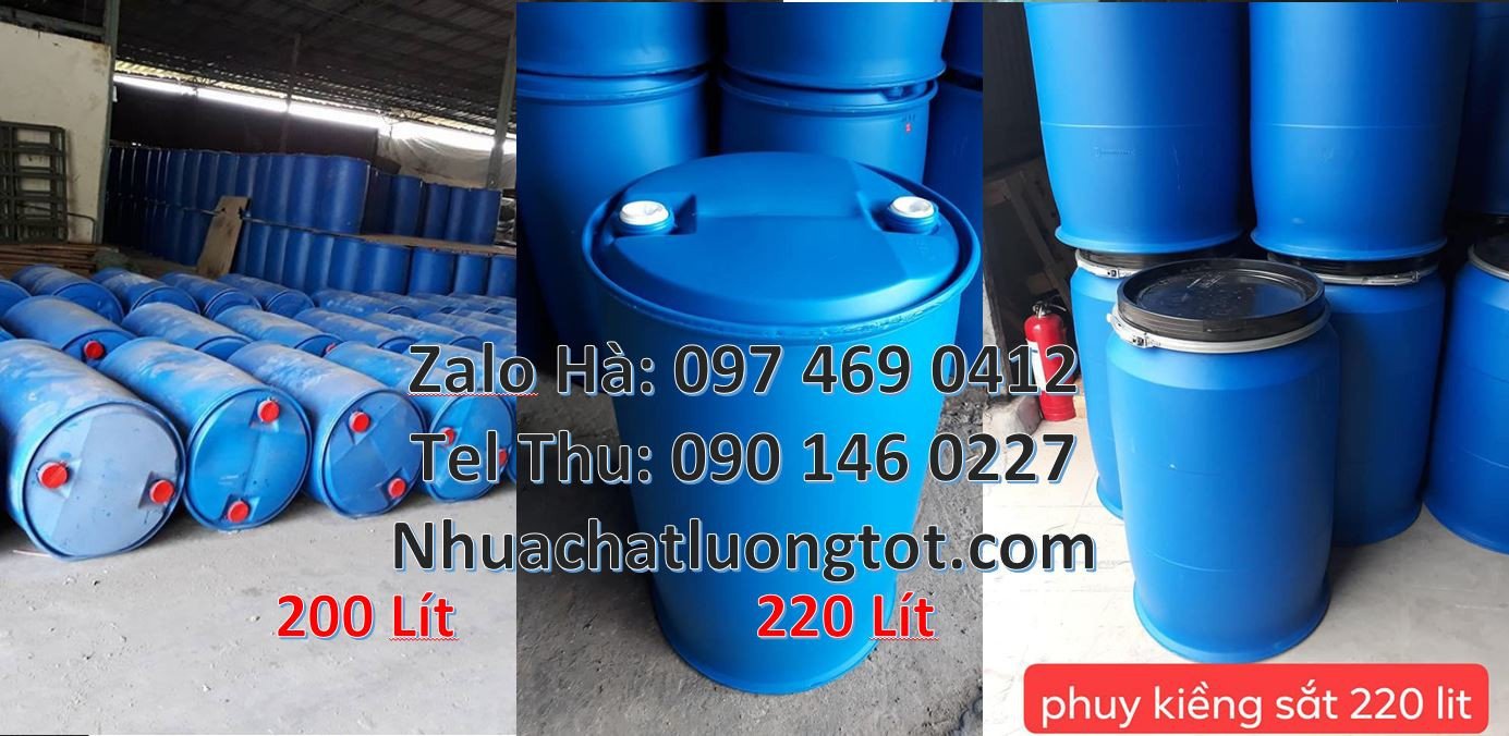 bán thùy phuy nhựa màu xanh 150l,phuy nhựa 100l đựng hóa chất,phuy nựa