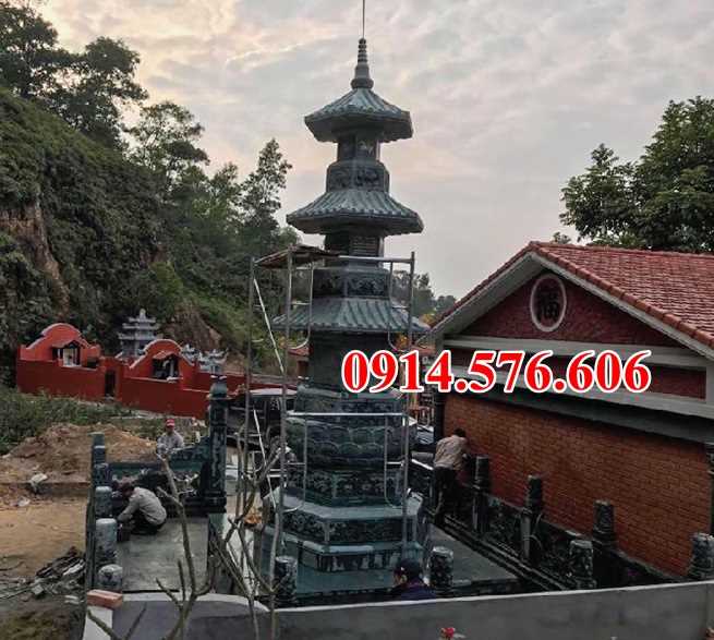 Mẫu mộ tháp bằng đá chạm khắc đẹp nhất hiện nay