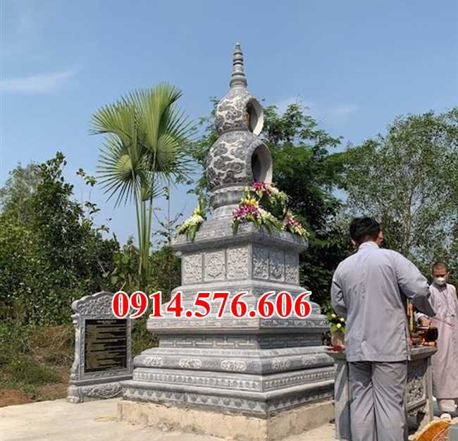 Mẫu mộ tháp bằng đá chạm khắc đẹp nhất hiện nay
