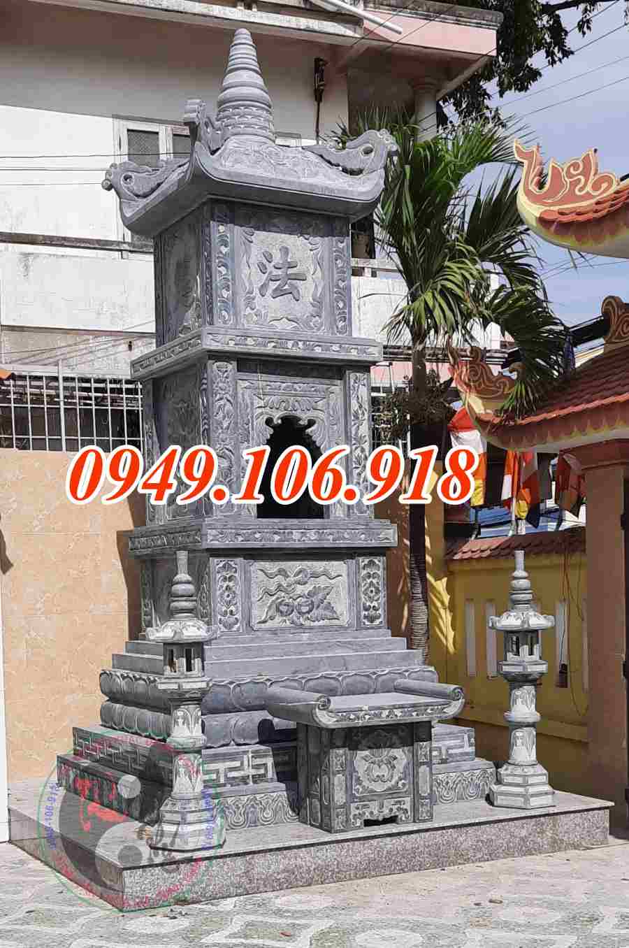 Mẫu mộ tháp phật giáo bằng đá tại Cần Thơ