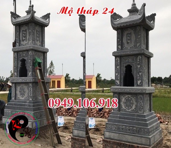 Mẫu mộ tháp phật giáo bằng đá tại Cần Thơ
