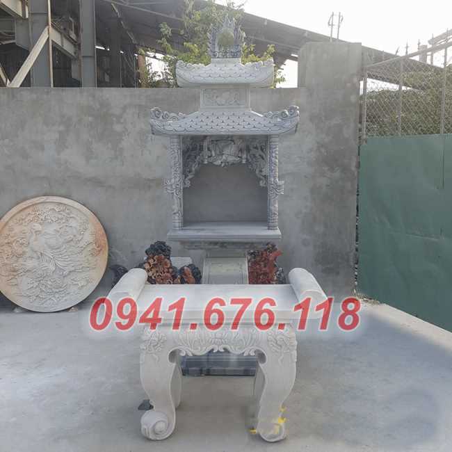 mẫu 626 bàn thờ thần tài ông thiên đia đá bán lạng sơn cây hương miếu