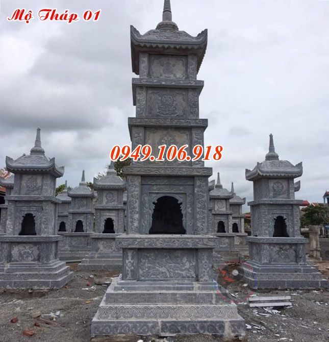 Mộ tháp đá Bạc Liêu để tro cốt thiết kế đẹp