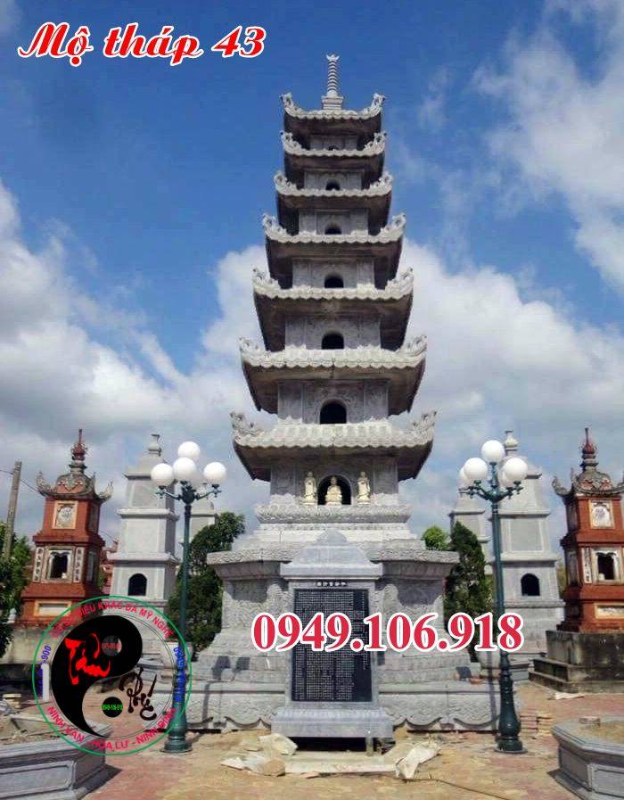 Mộ tháp đá Bạc Liêu để tro cốt thiết kế đẹp