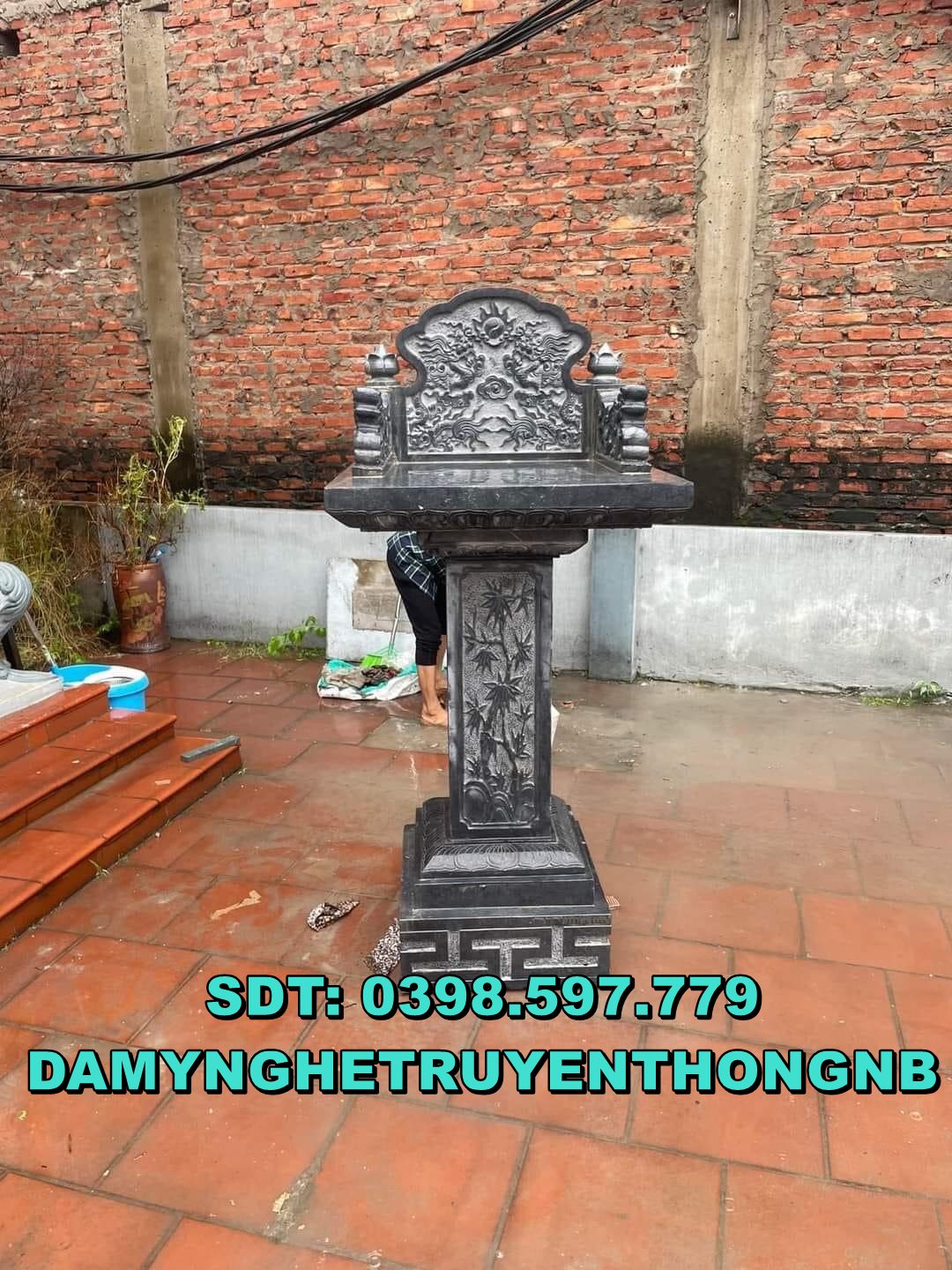 mẫu cây hương bằng đá,bàn thờ thiên bằng đá nguyên khối đẹp đồng nai