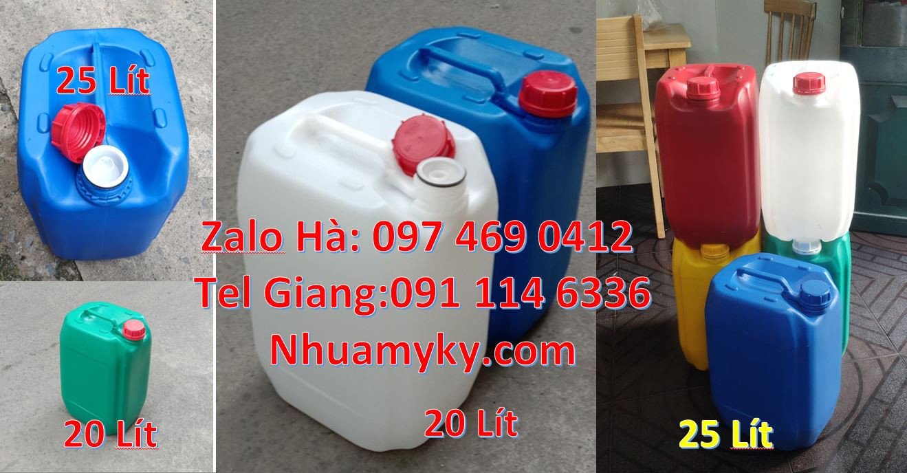 bán sĩ lẻ can nhựa lớn hdpe 20l,can nhựa 25l đựng hóa chất,can nhựa rẻ