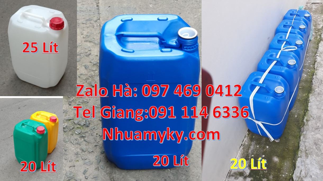 bán sĩ lẻ can nhựa lớn hdpe 20l,can nhựa 25l đựng hóa chất,can nhựa rẻ