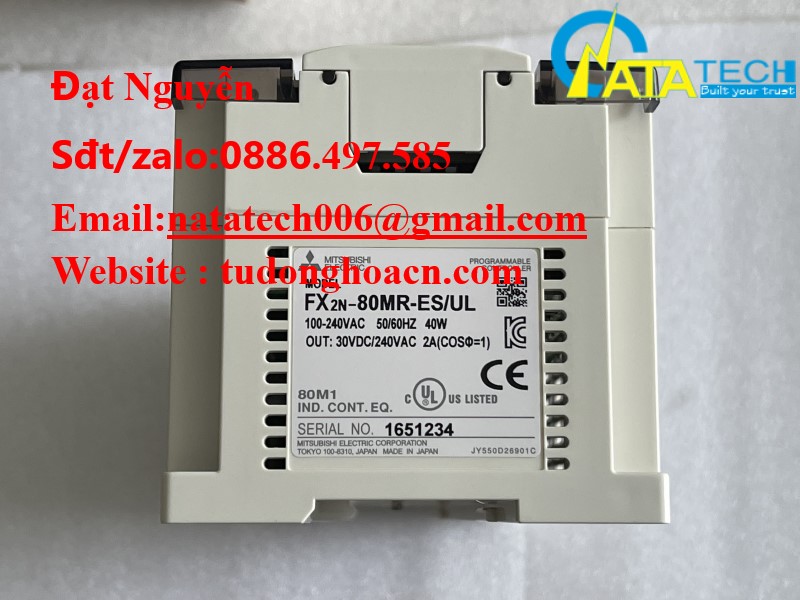 FX2N-80MR-ES/UL : PLC tối ưu cho các ứng dụng công nghiệp