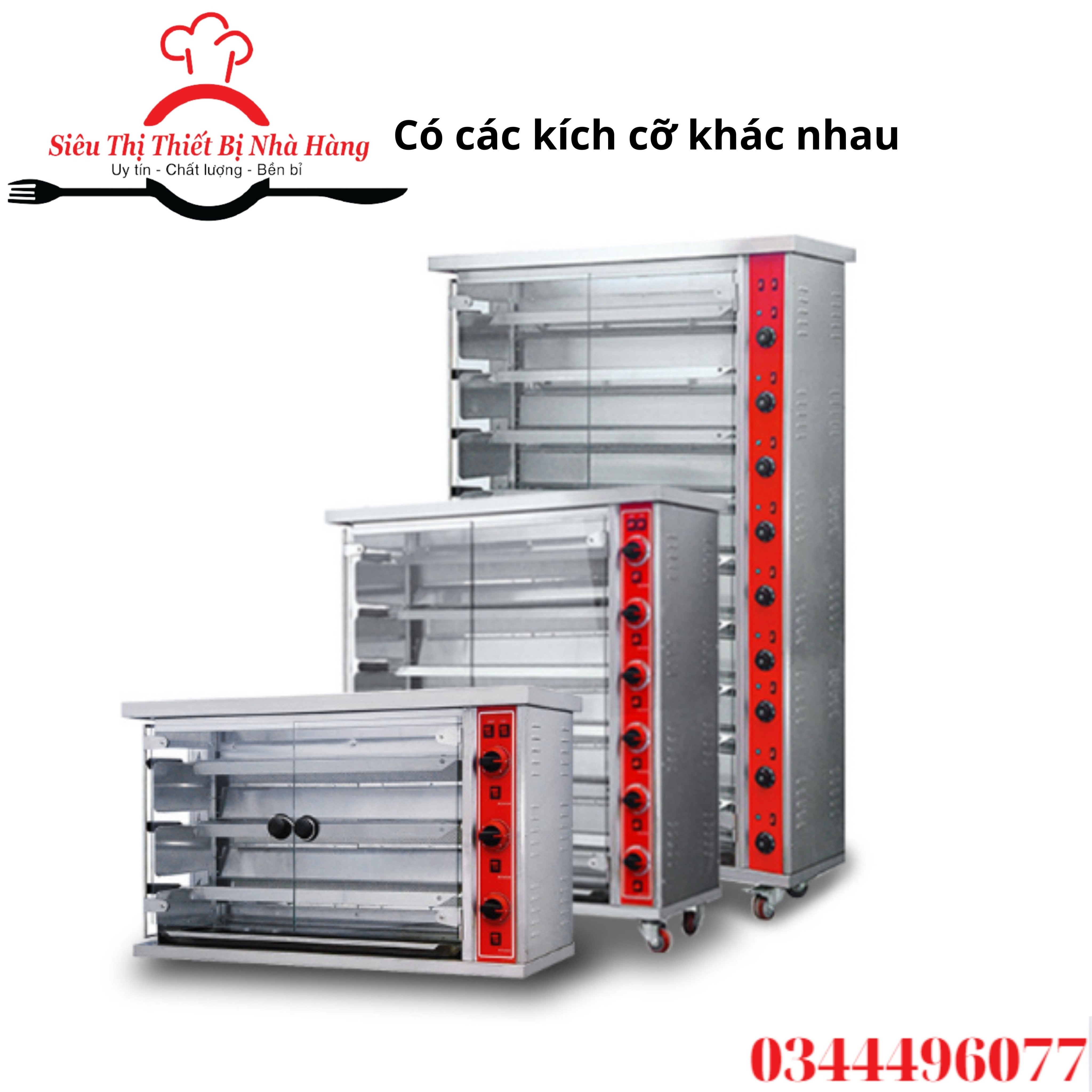 Lò nướng gà vịt 6 thanh ngang dùng gas. bảo hành 12 tháng