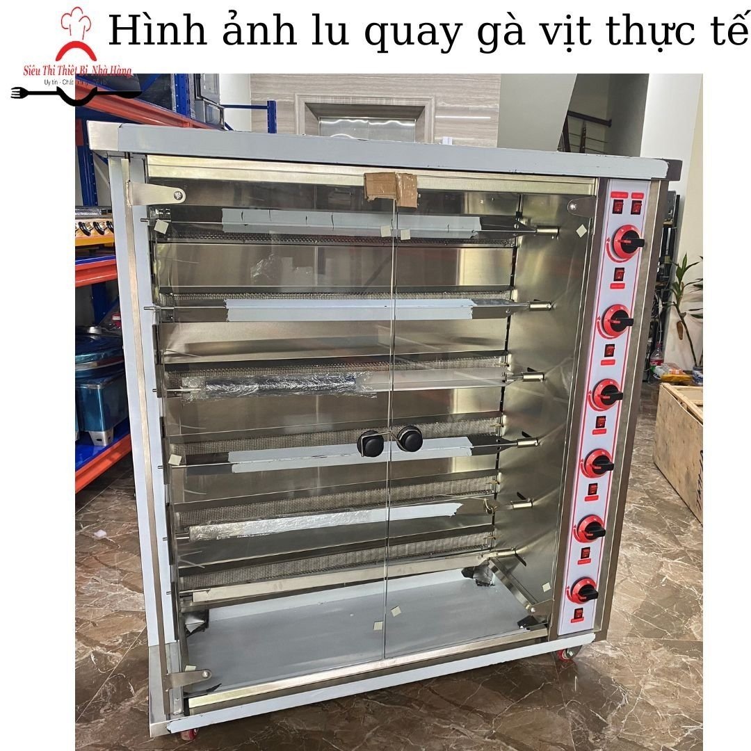 Lò nướng gà vịt 6 thanh ngang dùng gas. bảo hành 12 tháng