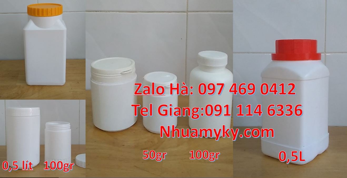 bán sĩ lẻ hũ nhựa hdpe đựng hóa chất,hũ nhựa 500g đựng mứt,hũ nhựa 1kg