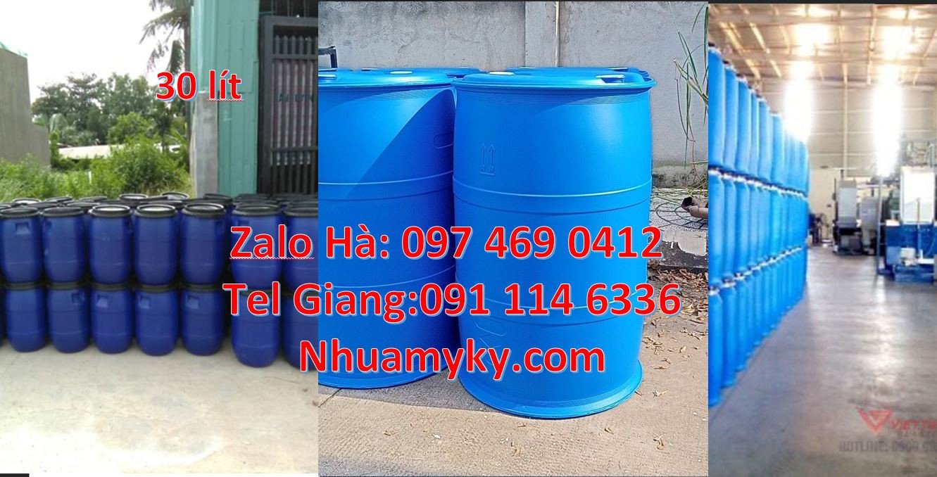 Bán sĩ lẽ thùng phuy nhựa hdpe xanh,thùng phuy 120l đựng hóa chất giá