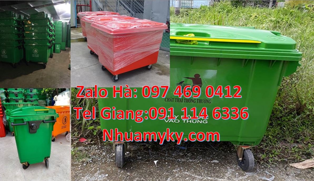 bán sĩ lẻ xe thu gom rác cỡ lớn 1000l,xe gom rác 660l màu xanh giá rẻ