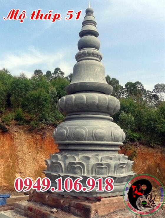 Mẫu mộ tháp phật giáo để tro cốt bằng đá đẹp