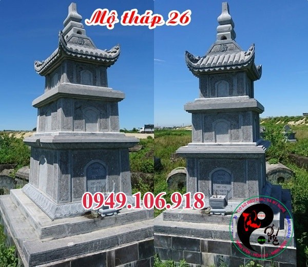 Mẫu mộ tháp phật giáo để tro cốt bằng đá đẹp