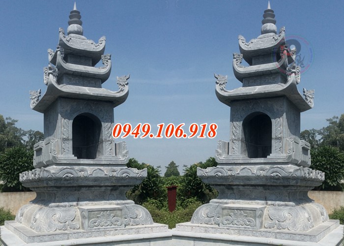 Mẫu mộ tháp phật giáo để tro cốt bằng đá đẹp