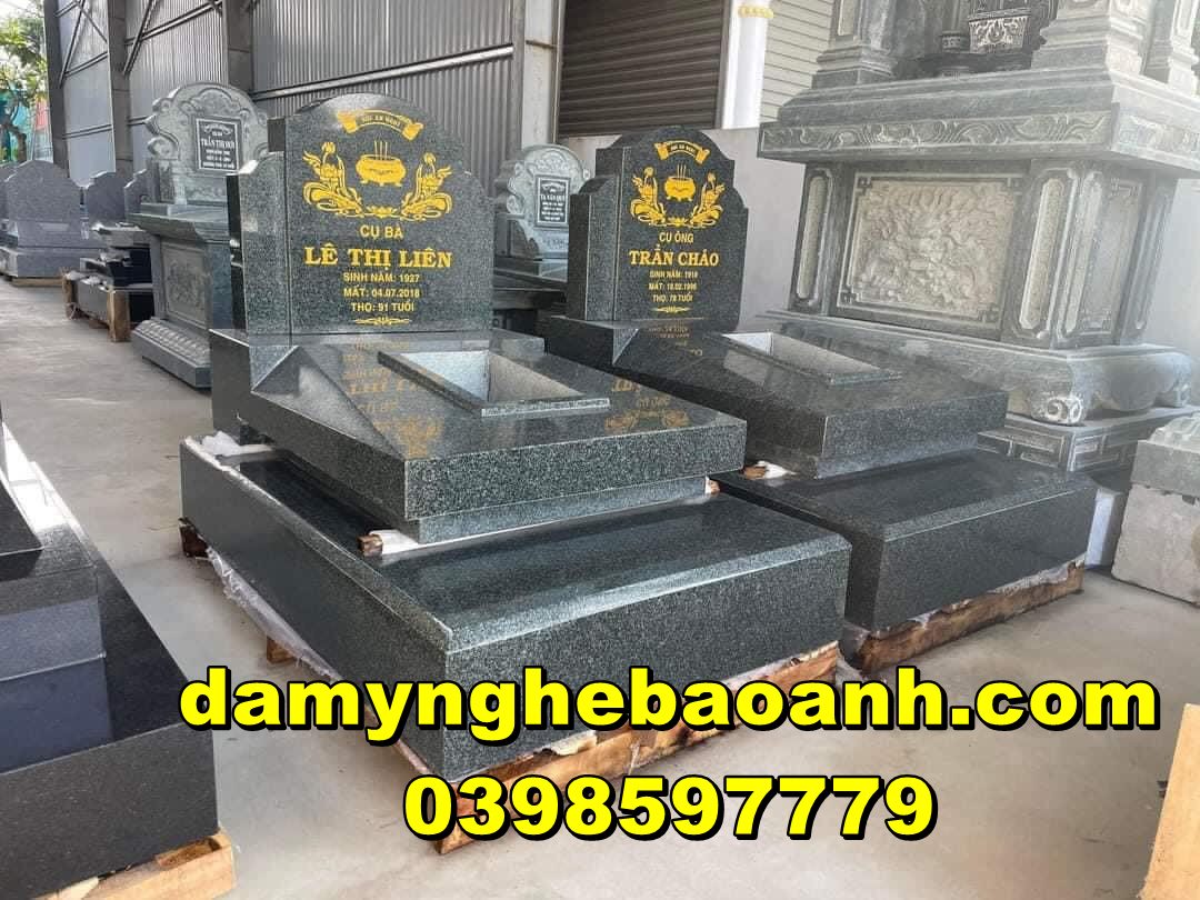 tốp mộ đá hoa cương nguyên khối đẹp lắp đặt tại hà nội