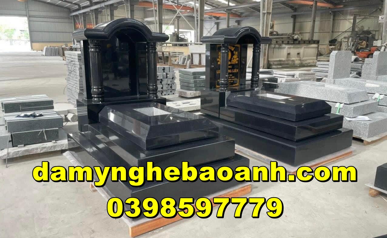 tốp mộ đá hoa cương nguyên khối đẹp lắp đặt tại hà nội