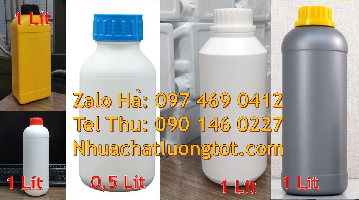 bán chai nhựa lớn hdpe,chai nhựa 1l màu trắng,chai nhựa đựng hóa chất