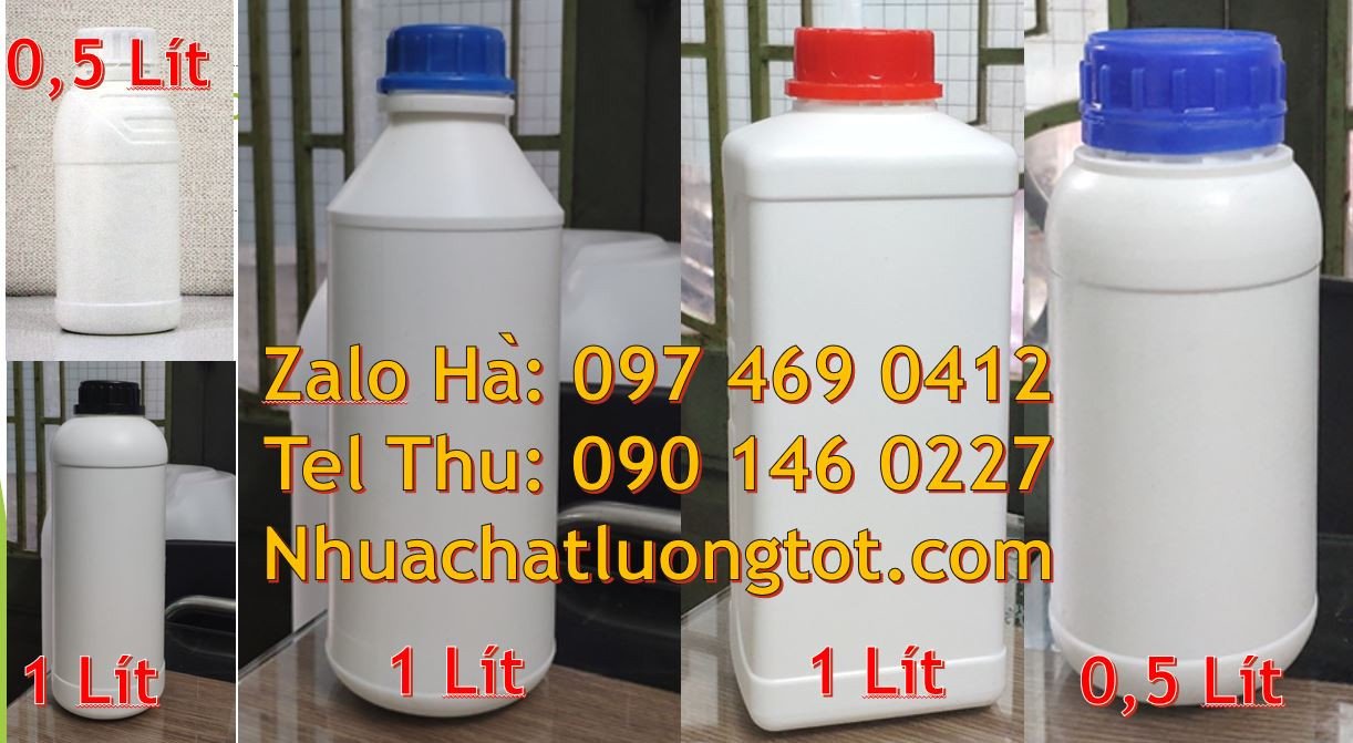 bán chai nhựa lớn hdpe,chai nhựa 1l màu trắng,chai nhựa đựng hóa chất