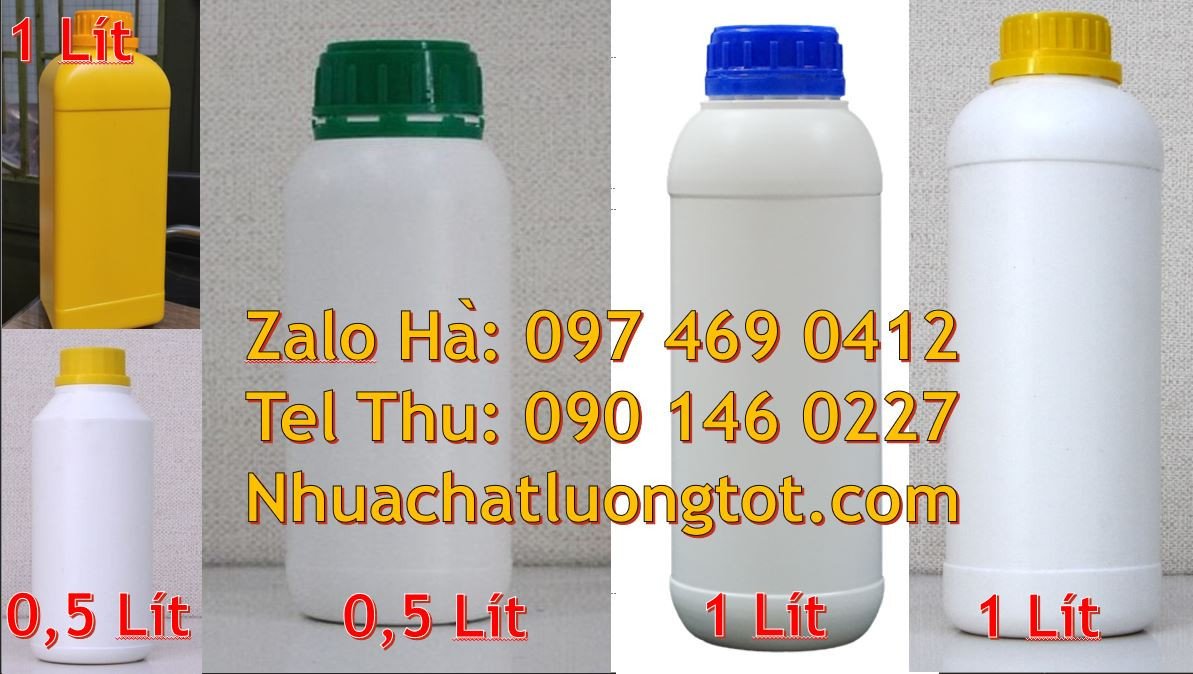 bán chai nhựa lớn hdpe,chai nhựa 1l màu trắng,chai nhựa đựng hóa chất