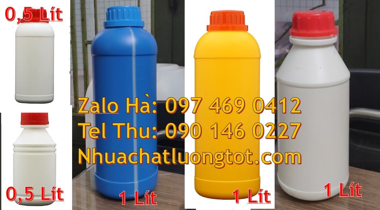 bán chai nhựa lớn hdpe,chai nhựa 1l màu trắng,chai nhựa đựng hóa chất