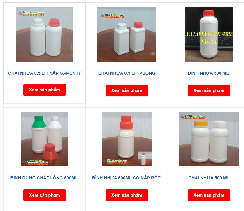 Bán chai nhựa HDPE 1 lít, chai nhựa 500ml, chai nhựa 0.5 lít dầy