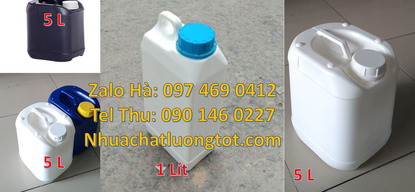 bán can nhựa nhỏ 1l màu trắng,can nhựa nhỏ 5l đựng dầu máy,can nhưa rẻ
