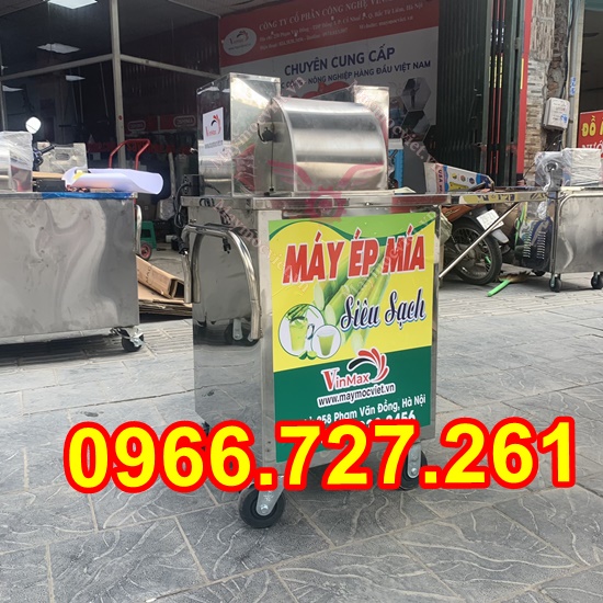 Máy ép mía acquy bàn gập di chuyển linh động, ép siêu sạch 1 lần