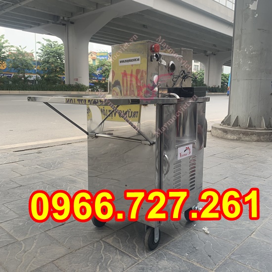Máy ép mía acquy bàn gập di chuyển linh động, ép siêu sạch 1 lần