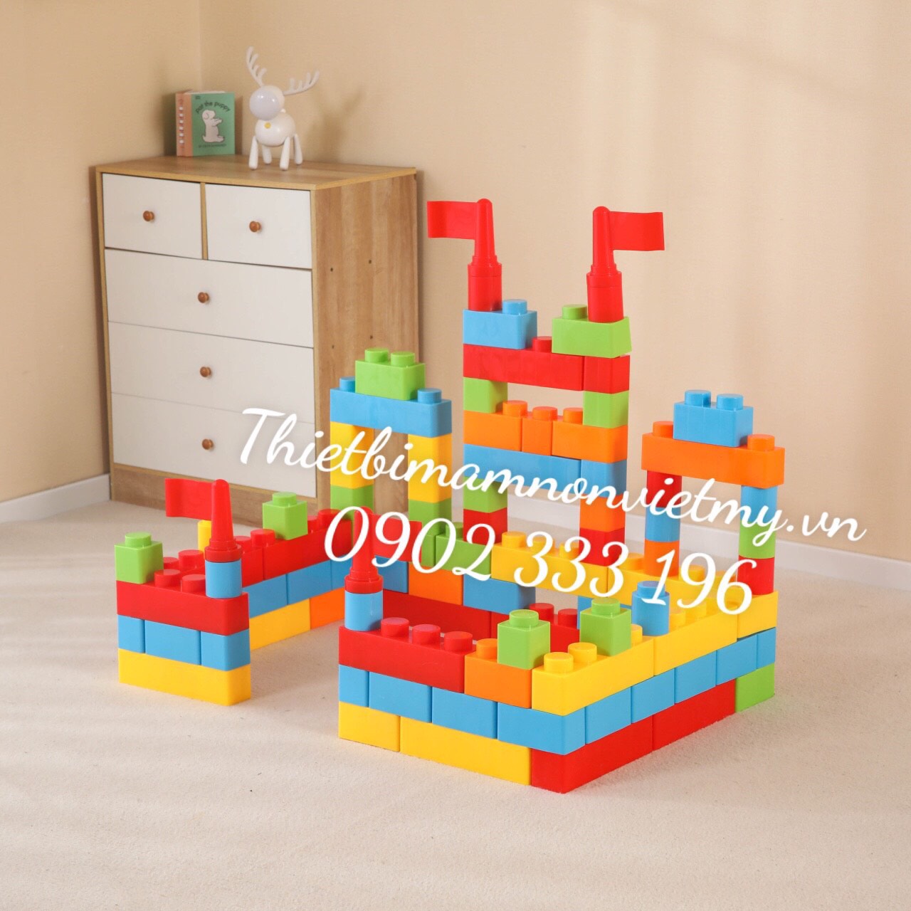 Bộ đồ chơi lego xếp hình 83 chi tiết size lớn