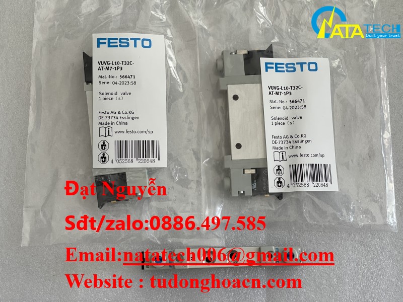 VUVG-L10-T32C-AT-M7-1P3 bộ van điện từ Festo mới hiệu quả Công nghiệp