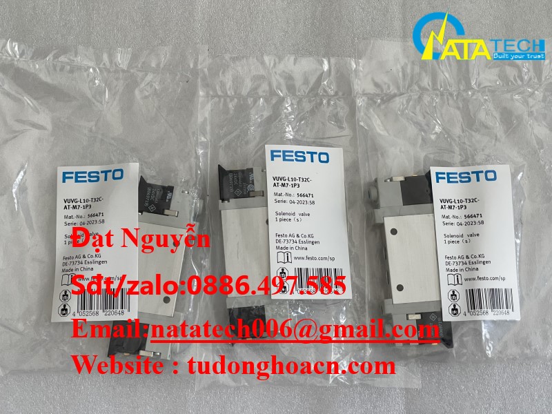 VUVG-L10-T32C-AT-M7-1P3 bộ van điện từ Festo mới hiệu quả Công nghiệp