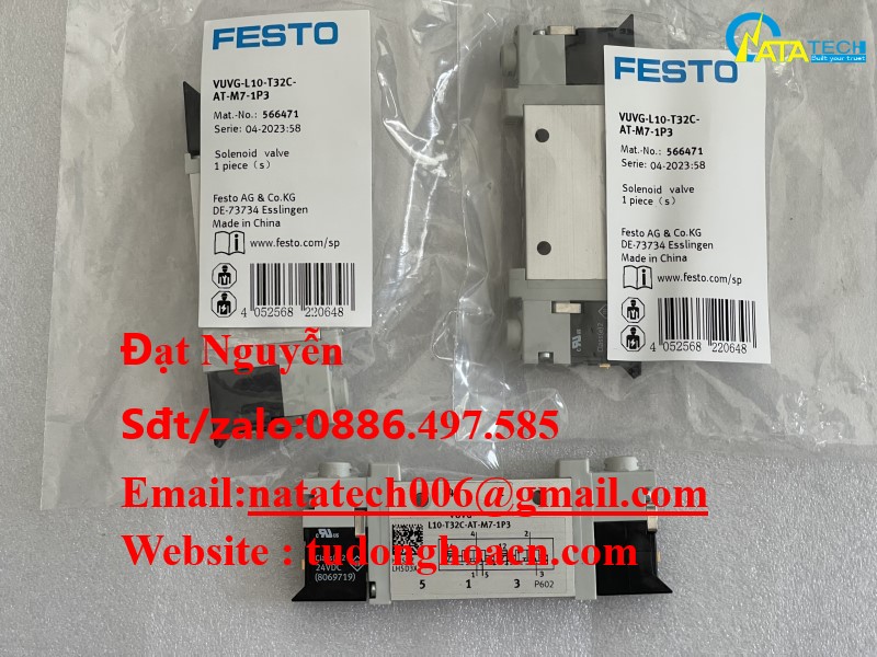 VUVG-L10-T32C-AT-M7-1P3 bộ van điện từ Festo mới hiệu quả Công nghiệp