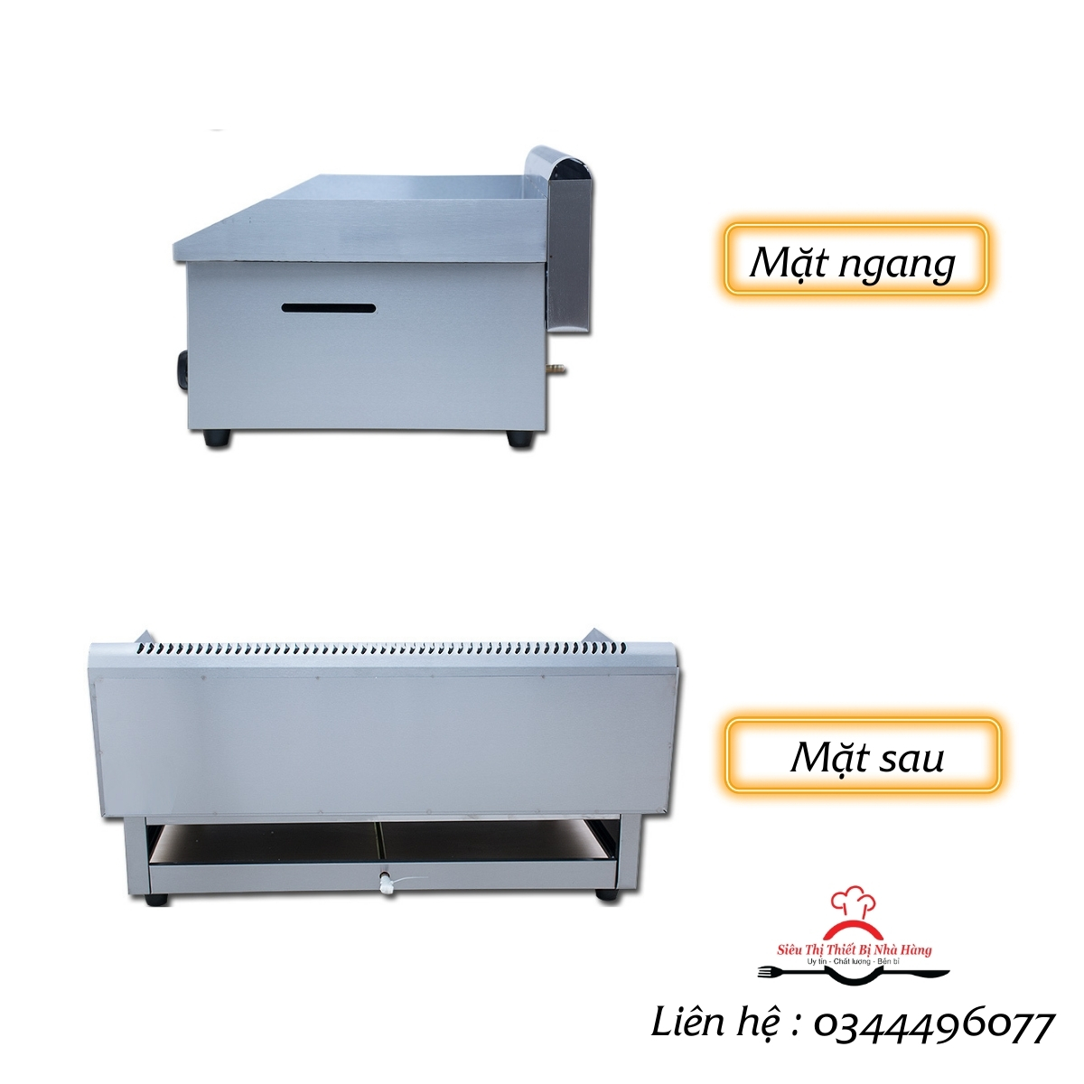 Bếp chiên rán mặt phẳng dùng gaass- tepphanyaki kiểu nhật