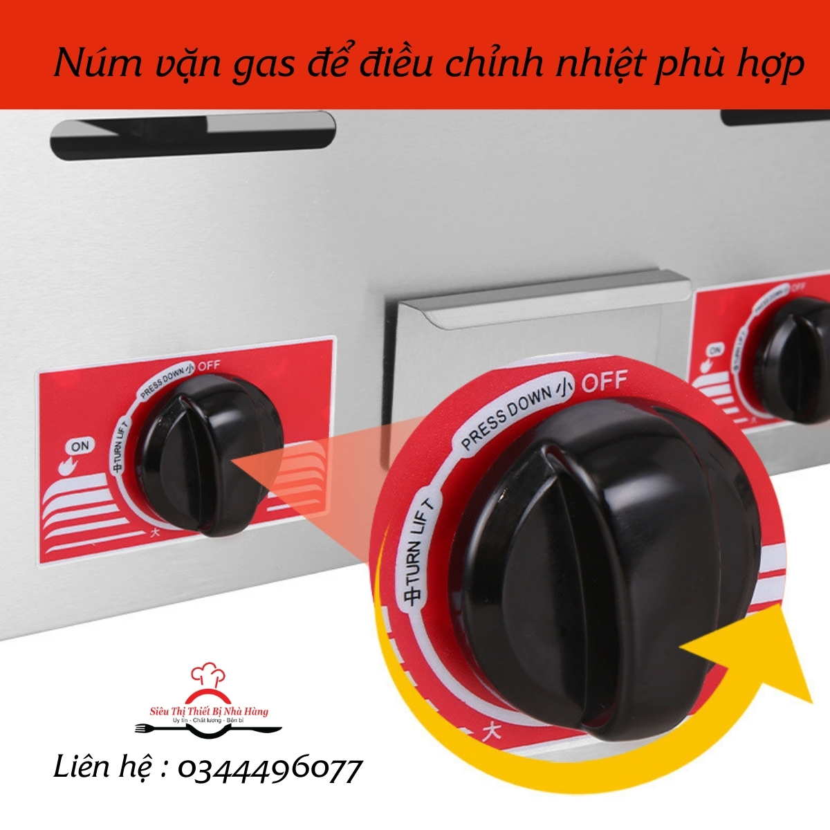 Bếp chiên rán mặt phẳng dùng gaass- tepphanyaki kiểu nhật