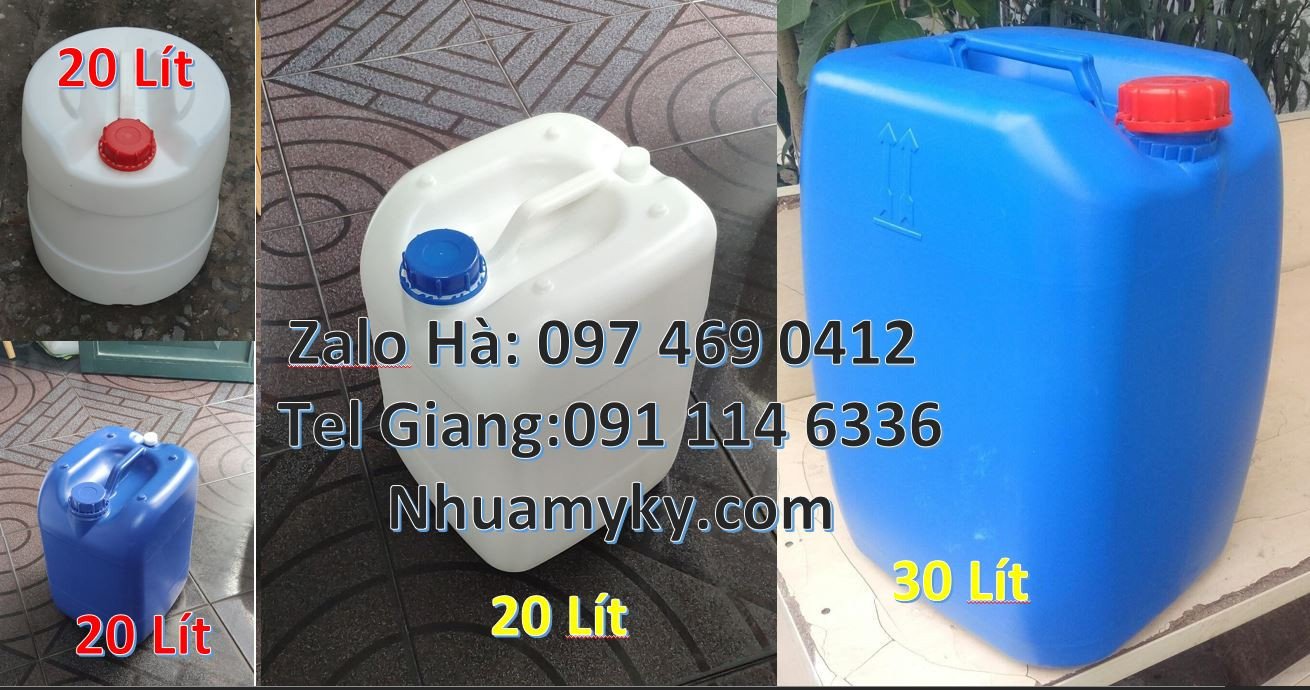bán can nhựa lớn 20l màu xanh,can nhựa 25l đựng thực phẩm,can nhựa giá