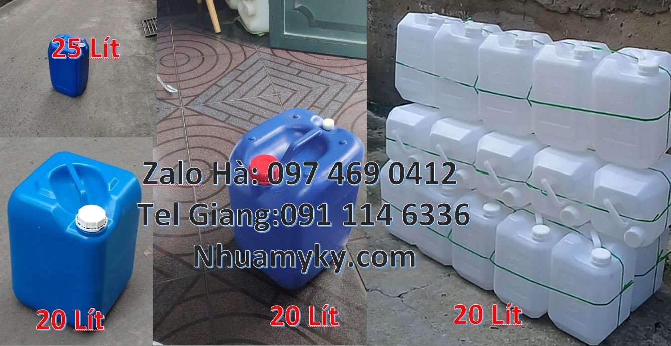 bán can nhựa lớn 20l màu xanh,can nhựa 25l đựng thực phẩm,can nhựa giá