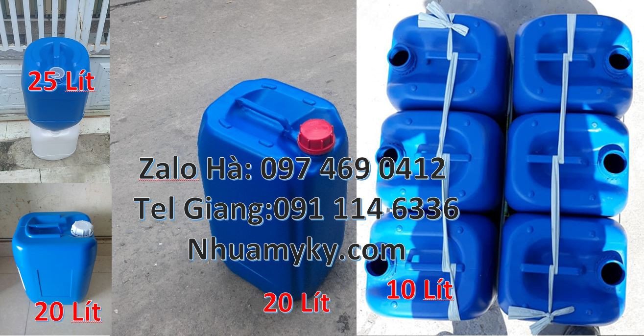 bán can nhựa lớn 20l màu xanh,can nhựa 25l đựng thực phẩm,can nhựa giá