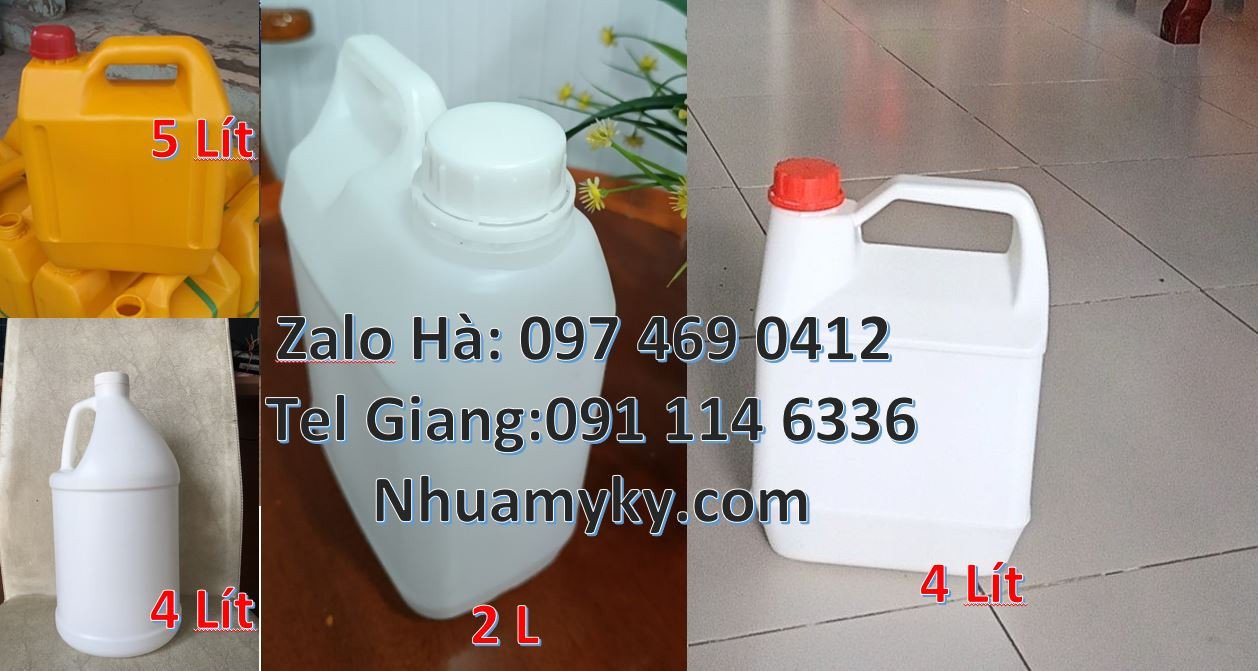 bán can nhựa nhỏ 4l màu trắng,can nhựa nhỏ 2l đựng hóa chất,can nhựa h