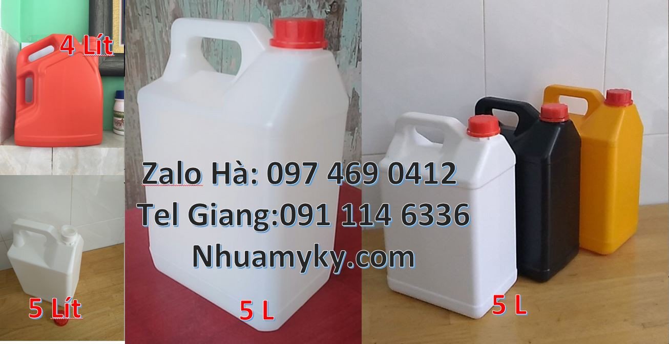 bán can nhựa nhỏ 4l màu trắng,can nhựa nhỏ 2l đựng hóa chất,can nhựa h