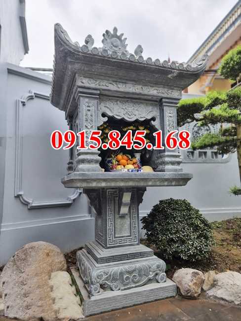 Thiết kế cây hương thờ bằng đá nguyên khối Hoà Bình
