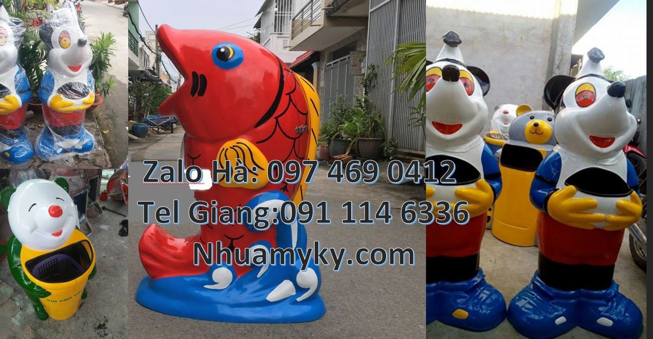 bán thùng rác hình con thú chất lượng cao,thùng rác hình con gấu giá r