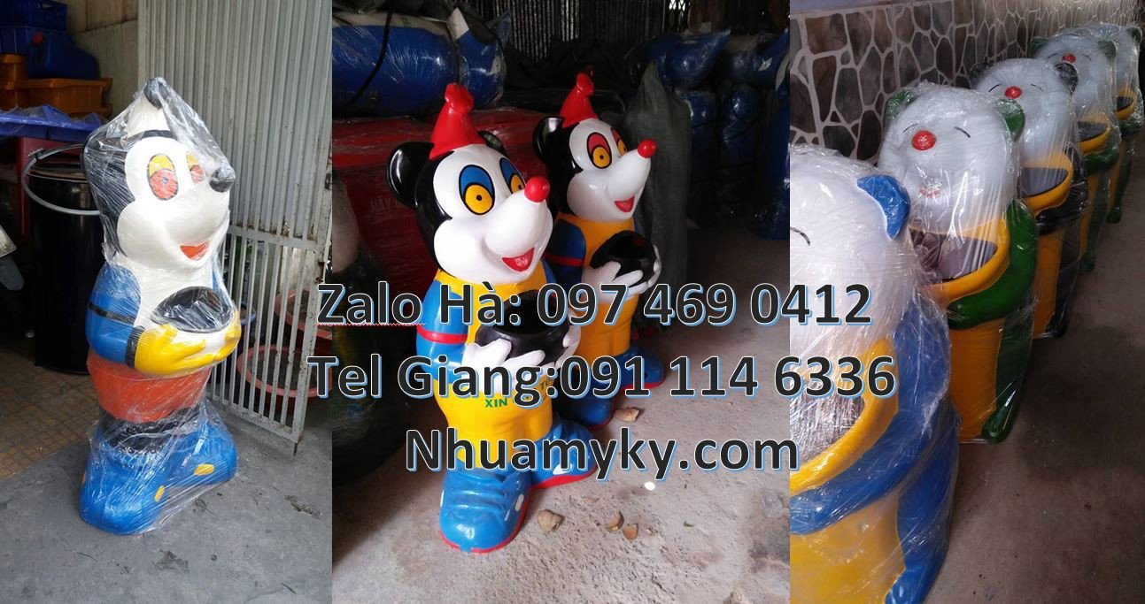 bán thùng rác hình con thú chất lượng cao,thùng rác hình con gấu giá r