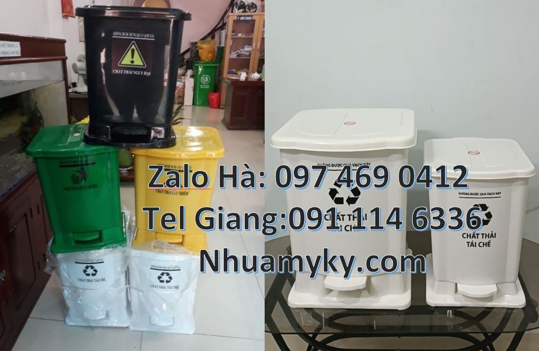 bán rẻ thùng rác y tế 20l,thùng rác y tế 60l màu xanh,thùng rác nắp ki