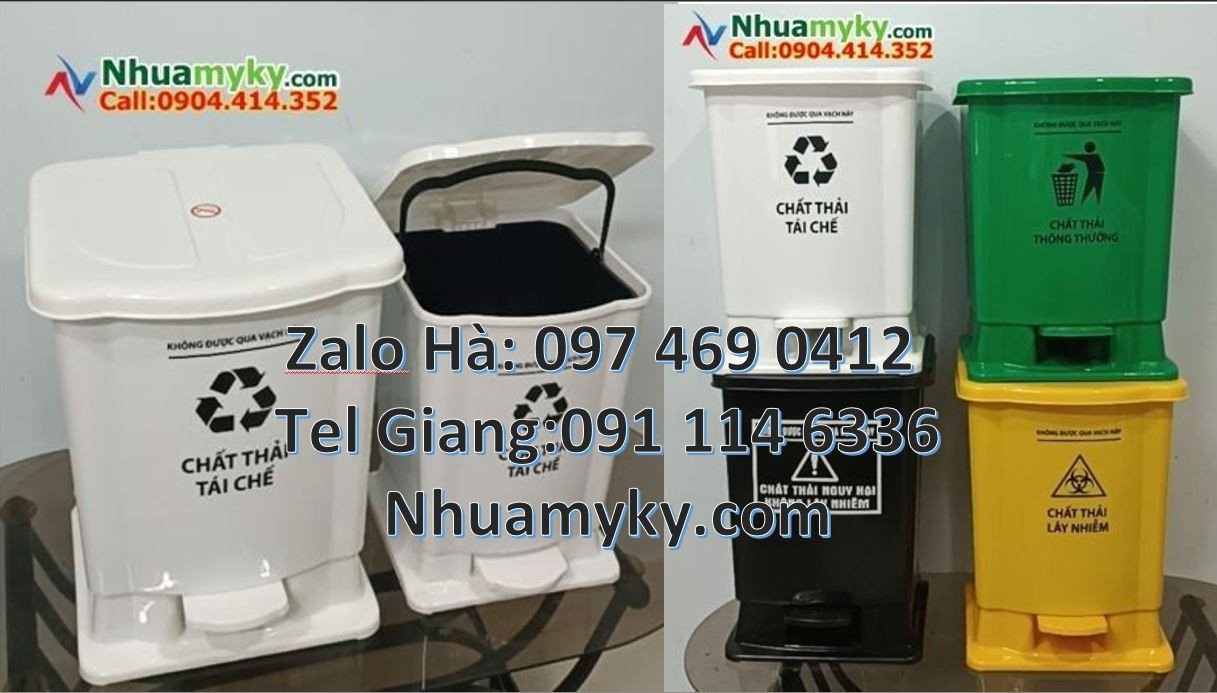 bán rẻ thùng rác y tế 20l,thùng rác y tế 60l màu xanh,thùng rác nắp ki