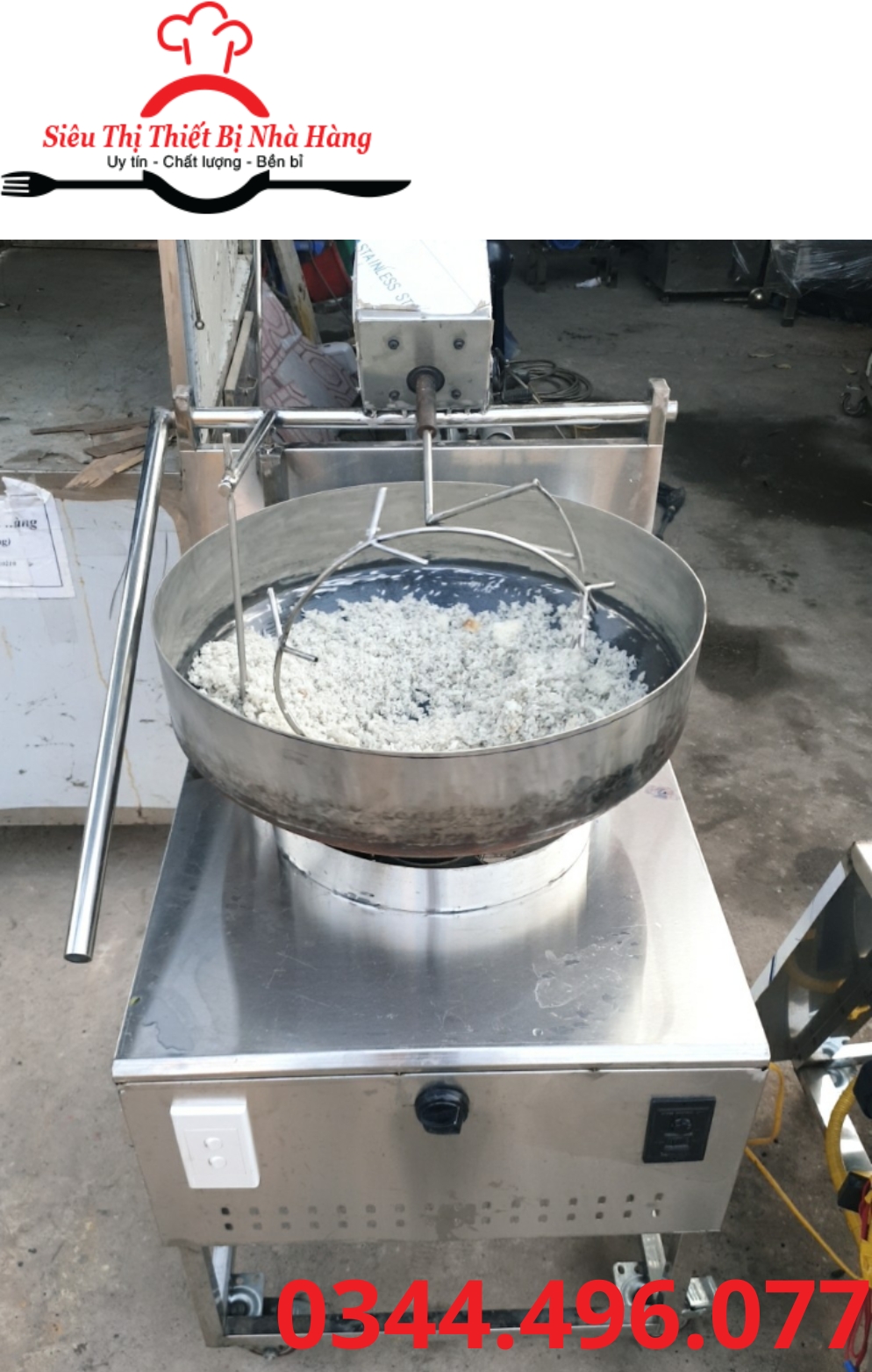 Máy rang cơm- chiên cơm tự động, chảo rang cơm tự động