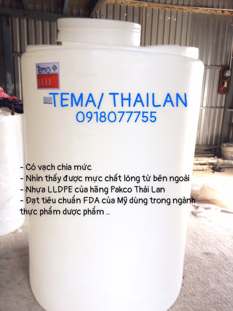 Chuyên bán bồn hóa chất Tema thái lan nhựa PE 1000l _CEN1K0B-M141N