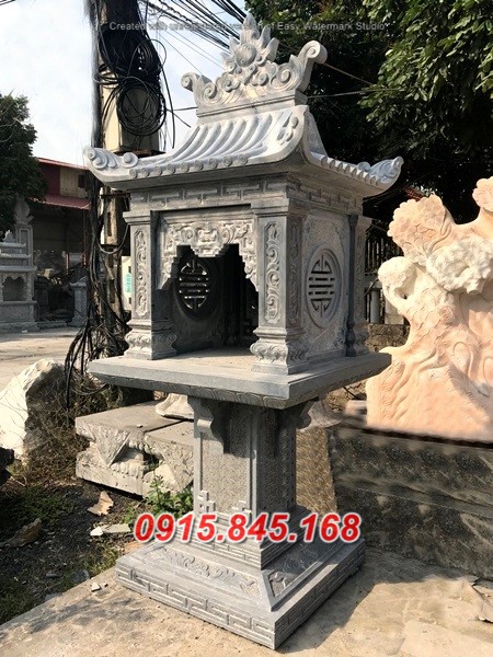 Mẫu 919 miếu thờ bằng đá đẹp bán bắc kạn am củng kỳ đài cây hương